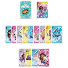 UNO Junior: Domek dla lalek Gabi – gra karciana - Mattel zdjęcie 3