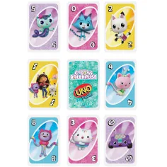 UNO Junior: Domek dla lalek Gabi – gra karciana - Mattel zdjęcie 4