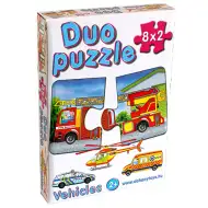 Układanka DUO Puzzle z pojazdami ratunkowymi - D-Toys