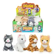 Uroczy pluszowy kotek 15 cm, w różnych wariantach, 1 szt.