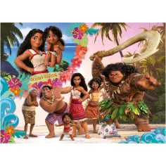 Vaiana 2 w 1: puzzle 48 elementów i kolorowanka 35x25 cm - Lisciani zdjęcie 2