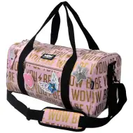 WOW Generation: Różowo-złota torba sportowa z naklejkami 43cm