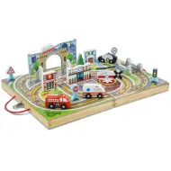 Weź ze sobą drewniany zestaw do zabawy Miasto – Melissa &amp; Doug