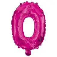 Wiele balonów foliowych w kolorze różowym – liczba 0, 96 cm
