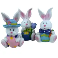Wielkanocny wesoły ceramiczny zając w różnych wariantach 10 cm