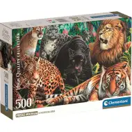 Wielkie koty HQC 500-elementowe kompaktowe puzzle - Clementoni