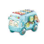 Wielofunkcyjna zabawka edukacyjna Baby Bus w różnych kolorach.