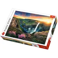 Wodospad Haifoss, Islandia puzzle 2000 elementów - Trefl