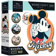 Wood Craft: Disney - Retro Mickey Mouse 160-elementowa premium drewniana układanka - Trefl