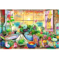 Wood Craft: Domek letniskowy nad morzem drewniane puzzle 500+1 szt. - Trefl zdjęcie 3