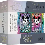 Wood Craft: Drewniane puzzle z Myszką Miki i Minnie 500+1 elementów - Trefl