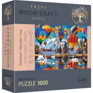Wood Craft: Kolorowe balony na gorące powietrze 1000-elementowe premium drewniane puzzle - Trefl