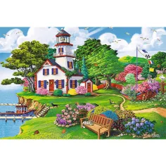 Wood Craft: Letnia przystań drewniane puzzle 500+1 szt. - Trefl zdjęcie 2