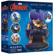 Wood Craft: Marvel Avengers - Thanos na tronie 160-elementowa premium drewniana układanka - Trefl