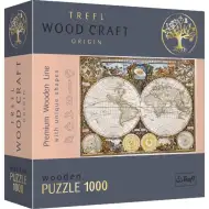 Wood Craft: Stara mapa, 1000-elementowa ekskluzywna drewniana układanka - Trefl