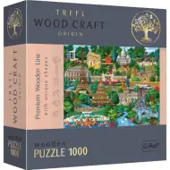 Wood Craft Znane miejsca: Francja 1000-elementowe premium drewniane puzzle - Trefl