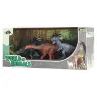 World Of Animals: Zestaw zabawek dinozaurów, zestaw 4-częściowy