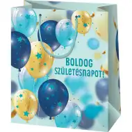 Wszystkiego najlepszego z okazji urodzin! Ekskluzywna torba prezentowa w wielkim rozmiarze z wzorem balonów 33x15x44cm.