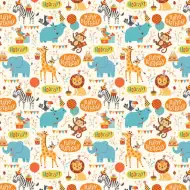 Wszystkiego najlepszego z okazji urodzin! Papier do pakowania z motywem zwierząt dżungli 100x70 cm