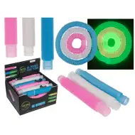 XL Fidget Pop Tube: Elastyczna, świecąca w ciemności rurka dekoracyjna, dostępna w różnych wersjach, 20 cm