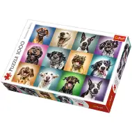 Zabawne portrety psów 1000-elementowe Puzzle - Trefl