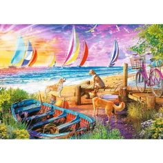 Żaglówki na wodzie 1000-elementowe puzzle - Trefl zdjęcie 2