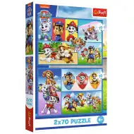 Zasady Psi Patrol 2x70-elementowe puzzle - Trefl