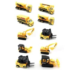 Zestaw 10 maszyn budowlanych w skali 1:64 zdjęcie 2