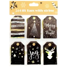 Zestaw 24 etykietek świątecznych w różnych wariantach. zdjęcie 4
