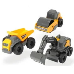 Zestaw 3 maszyn budowlanych Volvo w dwóch wersjach - Dickie Toys zdjęcie 2