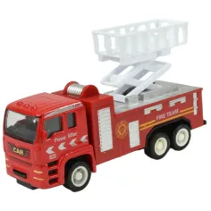 Zestaw 4 metalowych wozów strażackich: Fire Rescue Team zdjęcie 2