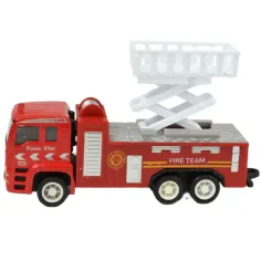 Zestaw 4 metalowych wozów strażackich: Fire Rescue Team zdjęcie 3