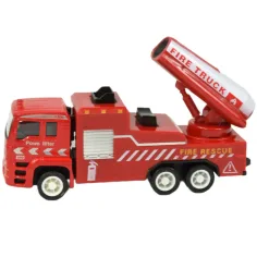 Zestaw 4 metalowych wozów strażackich: Fire Rescue Team zdjęcie 5