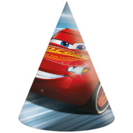 Zestaw 6 czapeczek imprezowych Auta