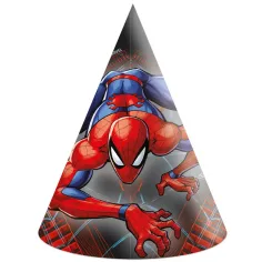 Zestaw 6 czapek imprezowych Spider-Mana