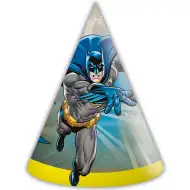 Zestaw 6 papierowych czapeczek imprezowych Batman