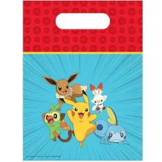 Zestaw 6 plastikowych torebek prezentowych Pokémon