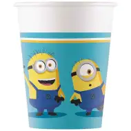 Zestaw 8 kubków papierowych Minionki 200ml