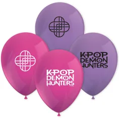 Zestaw 8 lateksowych balonów z nadrukiem „K-Pop Łowcy Demonów”