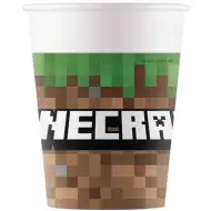 Zestaw 8 papierowych kubków Minecraft 200 ml