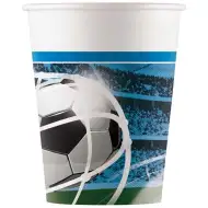Zestaw 8 papierowych kubków piłkarskich "Radość z Gola" 200 ml