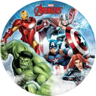 Zestaw 8 papierowych talerzy Avengers 23 cm.