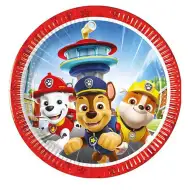 Zestaw 8 papierowych talerzyków Psi Patrol 20 cm.
