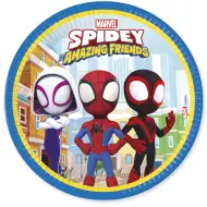 Zestaw 8 papierowych talerzyków Spidey 23 cm.