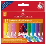 Zestaw Jumbo kredek woskowych ścieralnych 12 szt. - Faber-Castell