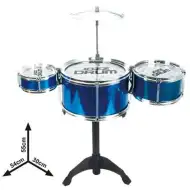 Zestaw bębnów Jazz Drum na stojaku, 4-częściowy, niebieski.