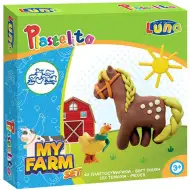 Zestaw ciastoliny Plastelito Farm z foremkami
