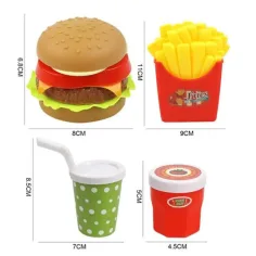 Zestaw dań z hamburgerem gourmet. zdjęcie 2