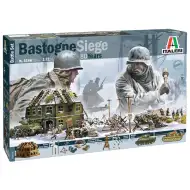 Zestaw dioramy Italeri 1/72 Bastogne Siege z figurkami i czołgami.