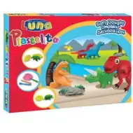 Zestaw do modelowania dinozaurów z plasteliny.
